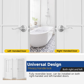 Reversible RAFECIEE lever design suitable for left or right handed doors.
