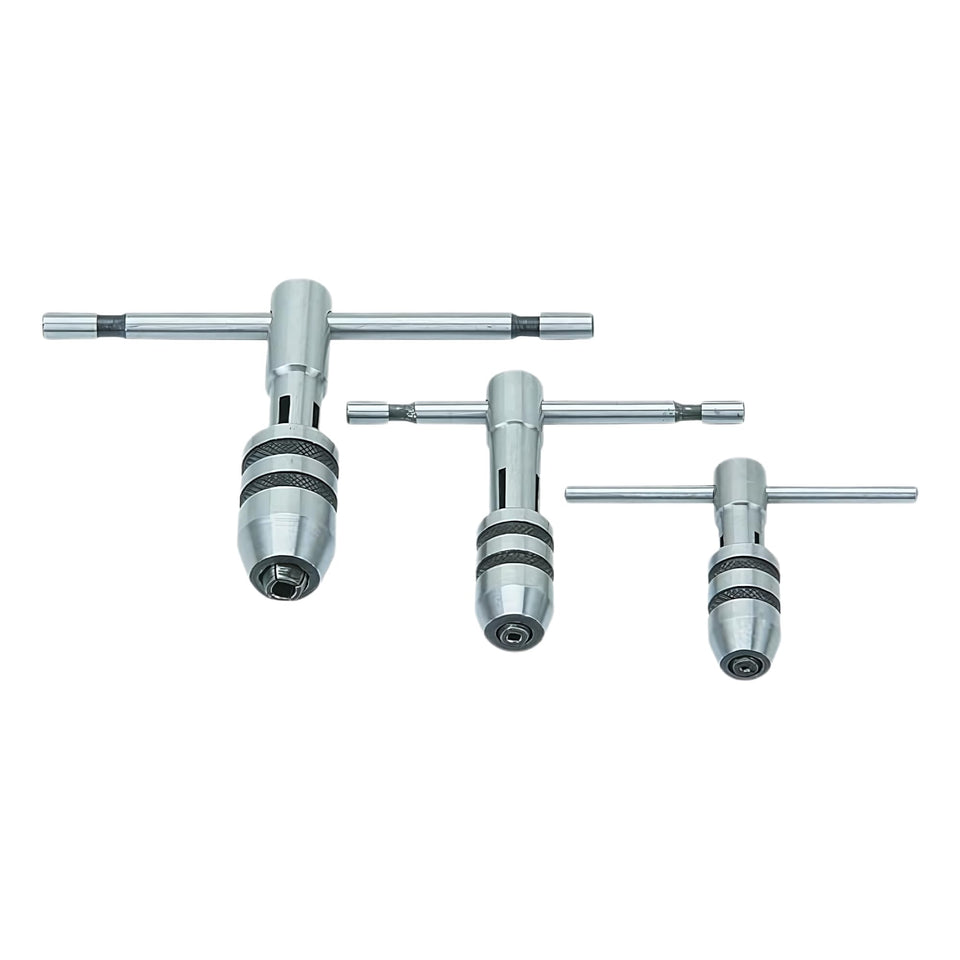 RAHISH TOOLS T-handle tap wrench with 1/16-5/32 jaw for precise tapping tasks.