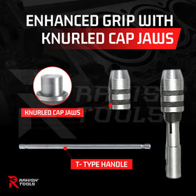 RAHISH TOOLS T-handle tap wrench features durable steel construction for tough workshop use.