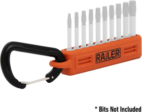 Railer compact storage sits neatly in tool bags for quick access