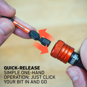 Railer durable metal bit holder endures busy work environments.
