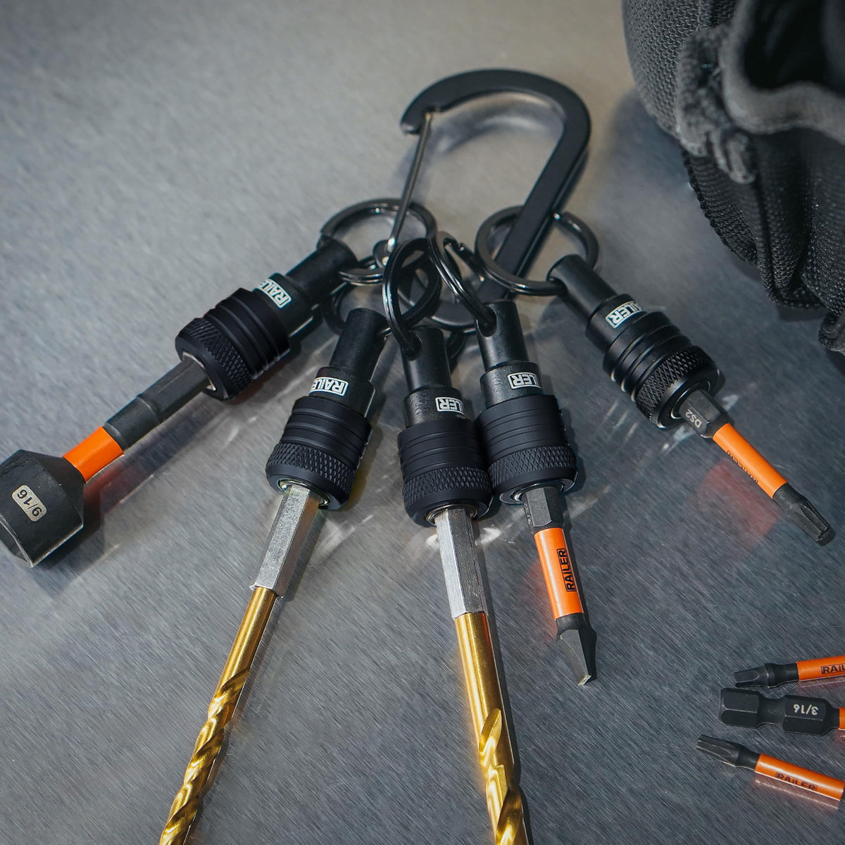 Railer on-the-go kit suits electricians, plumbers, carpenters, and DIYers.