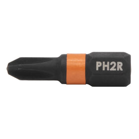 Railer Phillips reduced size-two drywall screw bit 25-pack close-up showing precise tip fit