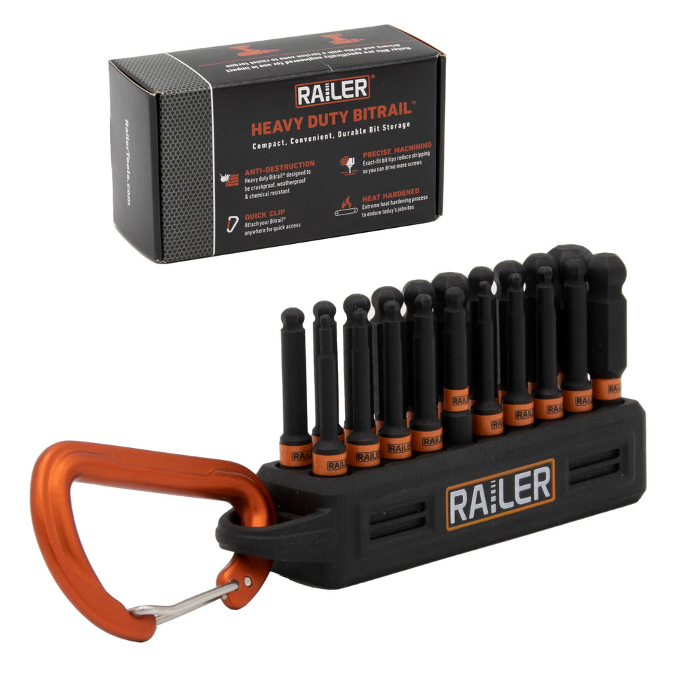 Railier Ball-End Hex Bit Set 20pc contents for versatile furniture assembly.