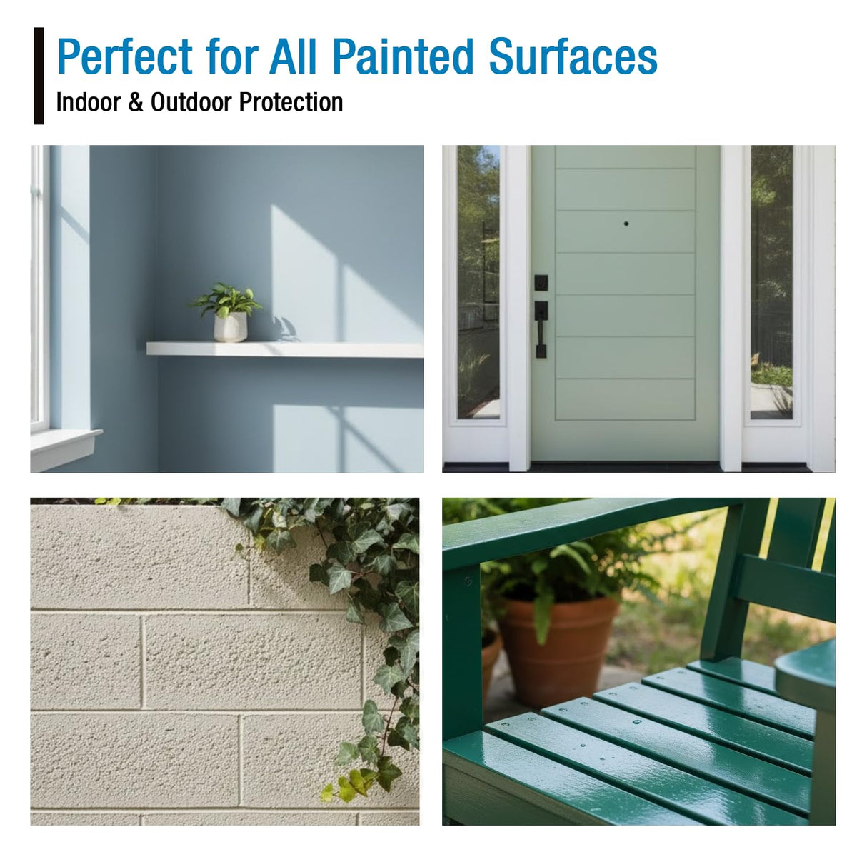 Rain Guard Paint Sealer semi-satin finish on surface offers polished look