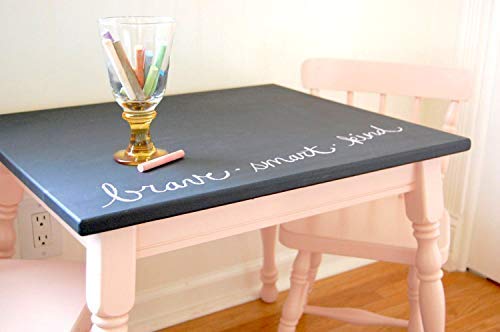 Rainbow Chalk Markers brush applying paint on wood surface for decor.