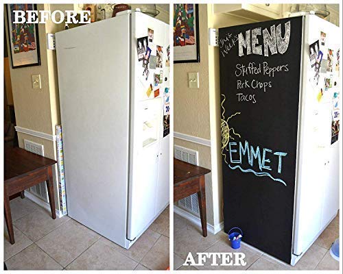 Rainbow Chalk Markers ghosting-free finish on old blackboard.