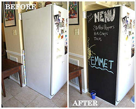 Rainbow Chalk Markers ghosting-free finish on old blackboard.