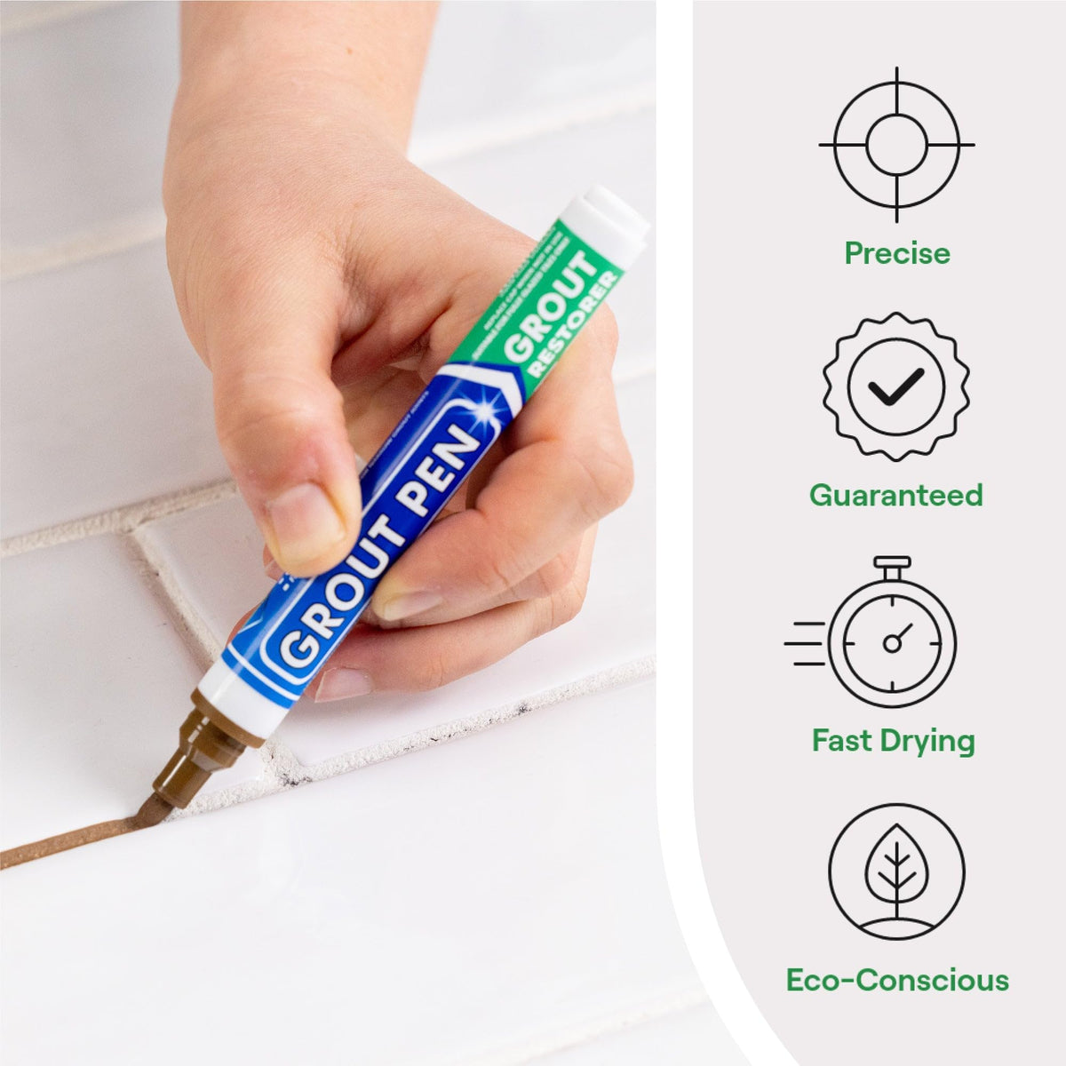Rainbow Chalk Markers grout pen brown ink for durable tile grout color.