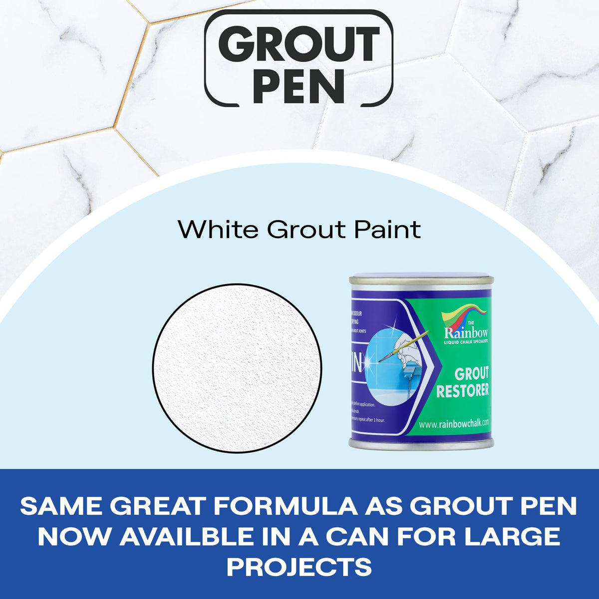 Rainbow Chalk Markers Grout Pen coverage demonstration