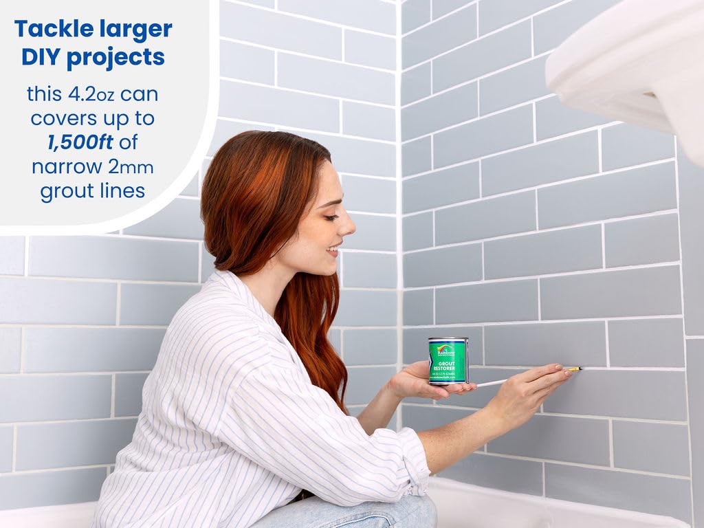 Rainbow Chalk Markers Grout Pen applying to 2mm grout lines