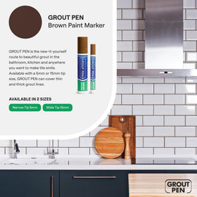 Rainbow Chalk Markers grout pen unsealed grout test confirms compatibility.