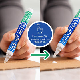 Rainbow Chalk Markers Limited Grout Pen 2-pack shown with extra tips.