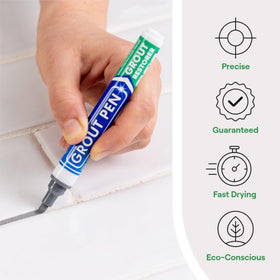 Rainbow Chalk Markers Limited grout pen grey ink close-up demonstrating long-lasting coverage for 2mm grout