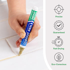Rainbow Chalk Markers Limited grout pen tip demonstrates 5mm precision for grout lines.