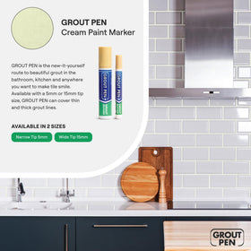 Rainbow Chalk Markers Limited long coverage demonstration across grout lines