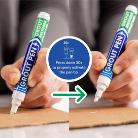 Rainbow Chalk Markers Ltd grout pen white tip close-up for precise lines