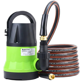 RainBro half-hp sump pump for quick pool drainage and basement flood relief.