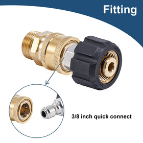 Raincovo brass adapters highlight durable construction for long-lasting pressure washer connections.