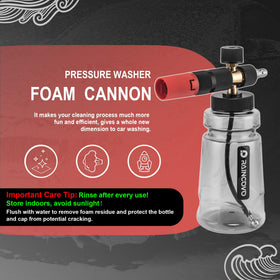 Raincovo Foam Cannon dense snow foam blankets your car for full coverage