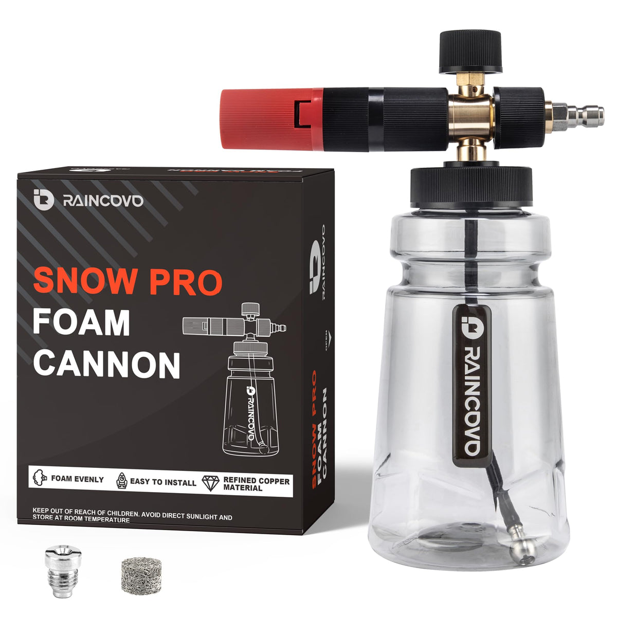 Raincovo Foam Cannon Wide Mouth for easy filling and balanced handling