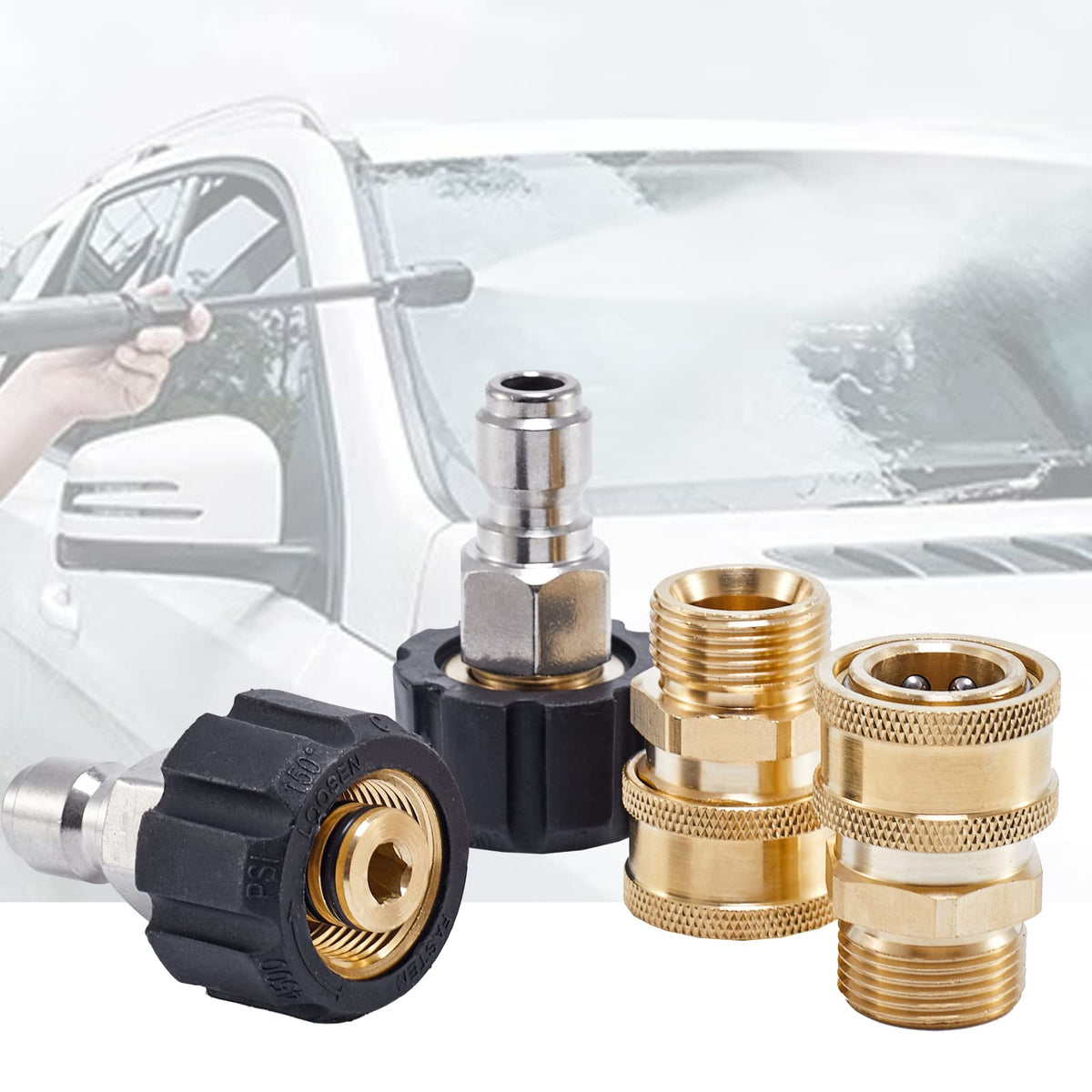 Raincovo brass adapters withstand up to 300°F for hot-water washing tasks.