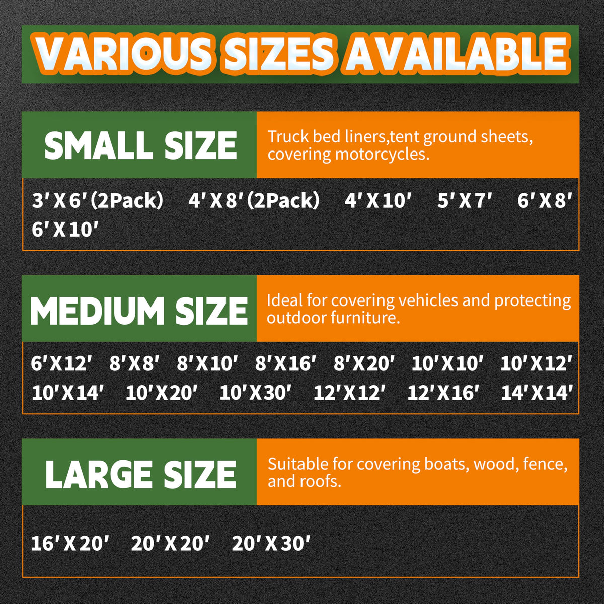 RAINDEWAY brand overview tarp highlighting quality and support