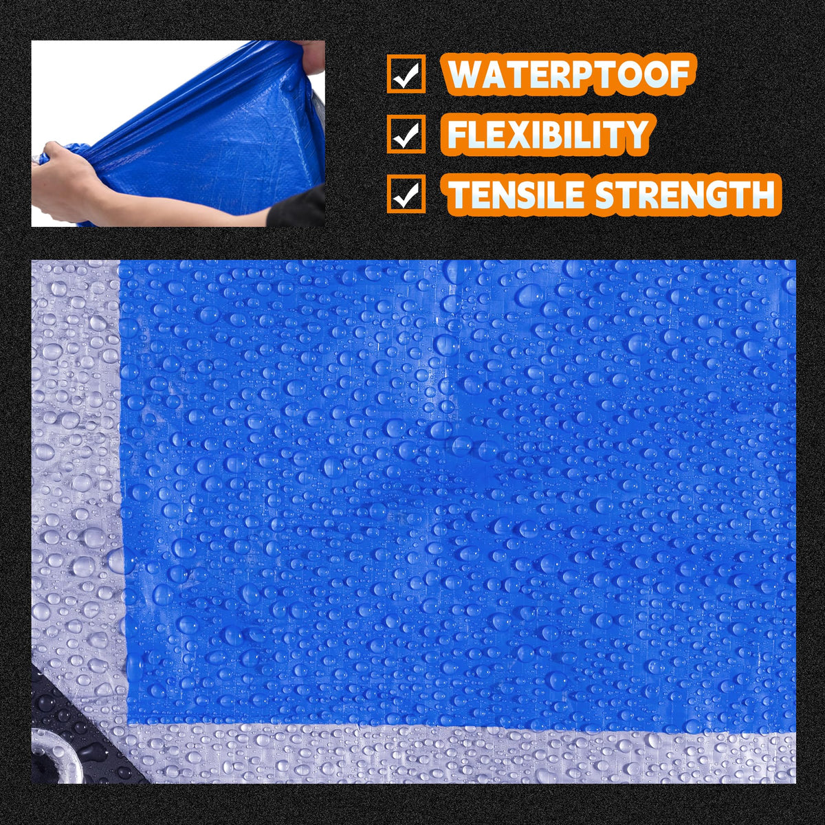 RAINDEWAY reinforced edges add durability for heavy-use outdoor setups