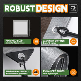 RAINDEWAY 10 mil thick tarp for heavy-duty coverage