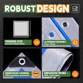 RAINDEWAY tarp multipurpose use shields tents, vehicles, and outdoor gear.