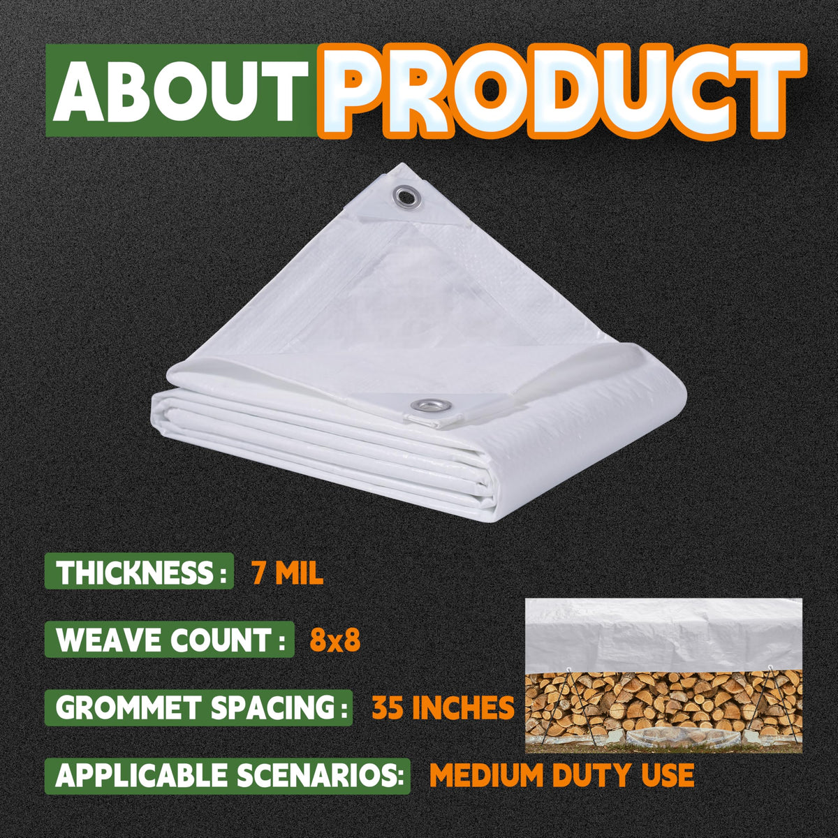 RAINDEWAY tarp protects a vehicle from rain and dirt