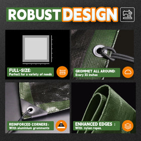RAINDEWAY UV-resistant tarp extends life in sunny environments
