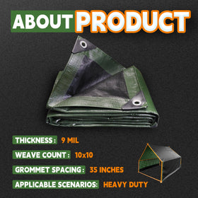 RAINDEWAY waterproof tarp keeps items dry during rain showers