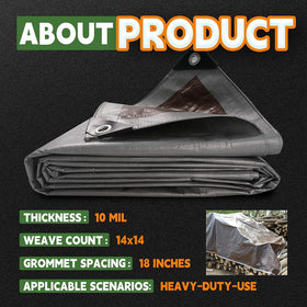 RAINDEWAY waterproof tarp guarding equipment in wet conditions