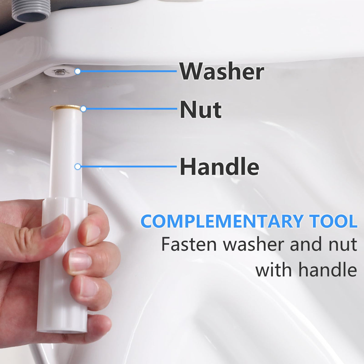 RAINGOWN black sealing ring supports secure tank-to-bowl connection