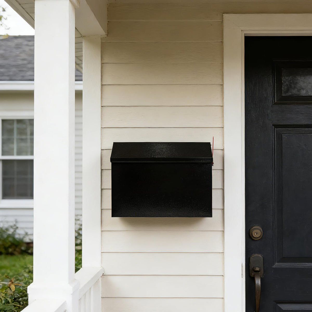 Classic black exterior design blends with curb appeal and function.