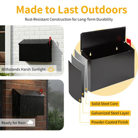 Large interior capacity for letters and small mail bundles.