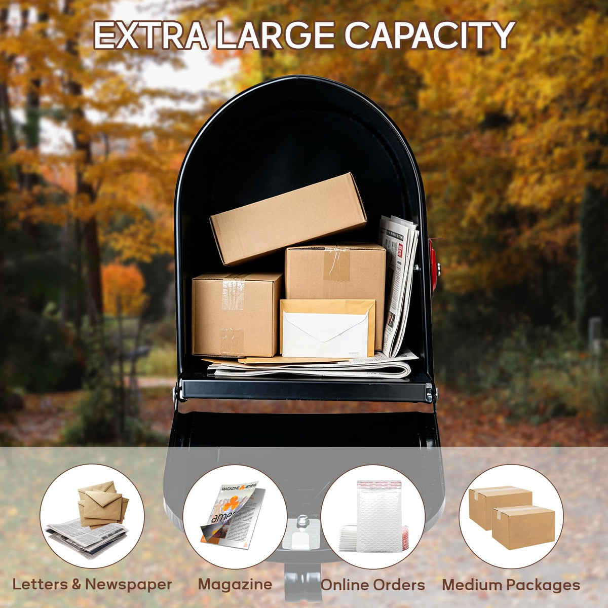 RAINHOL red flag outgoing mail indicator helps you spot mail ready to send