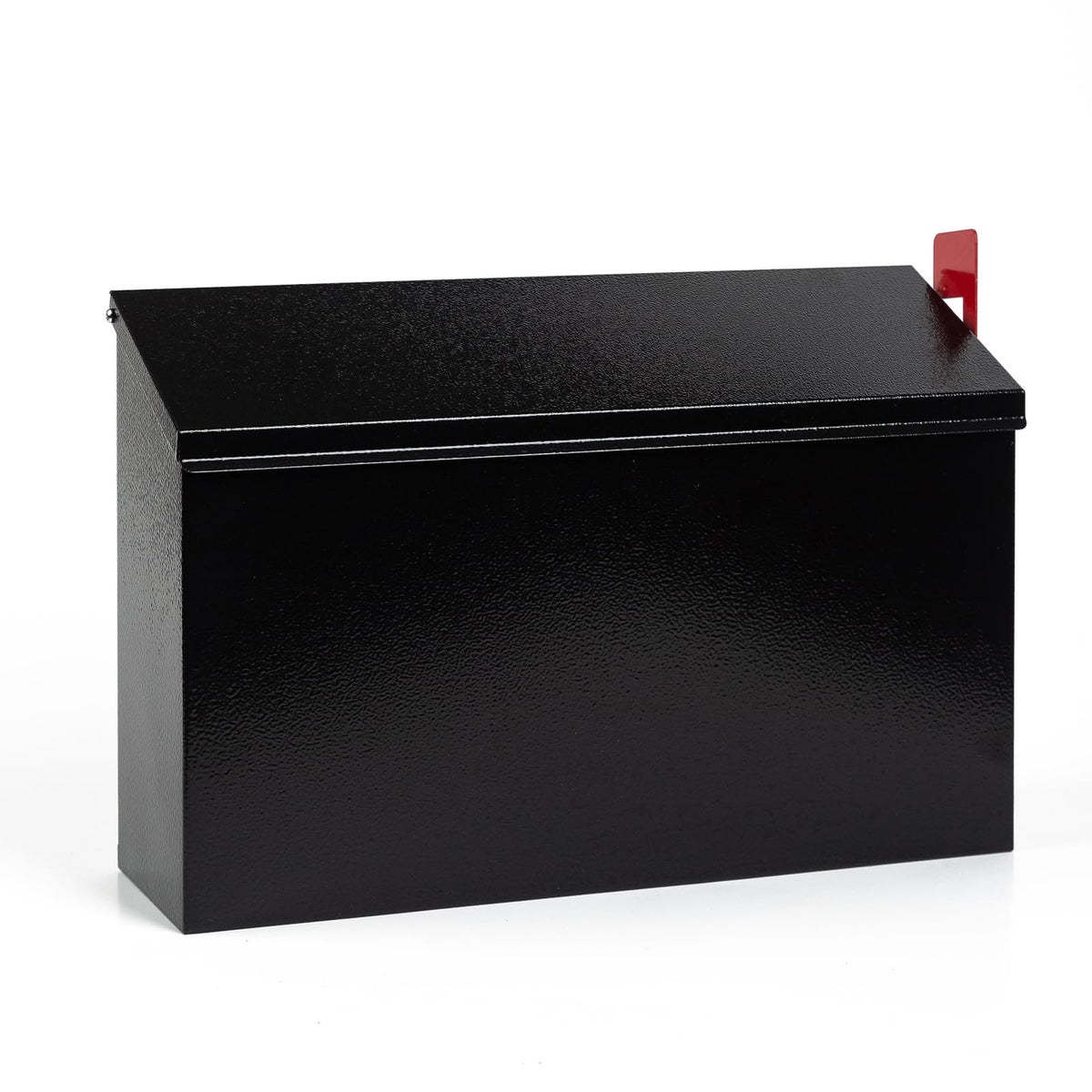 RAINHOL wall-mount mailbox in black for outdoor use with weather protection.