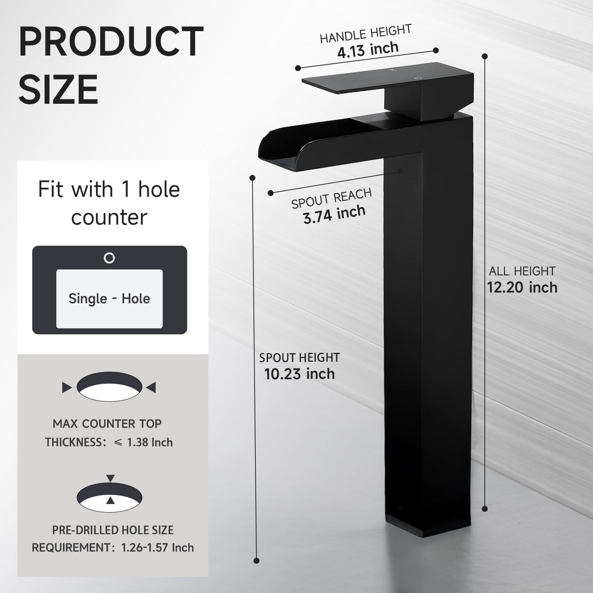 RainMAX matte black finish close-up shows corrosion-resistant design.
