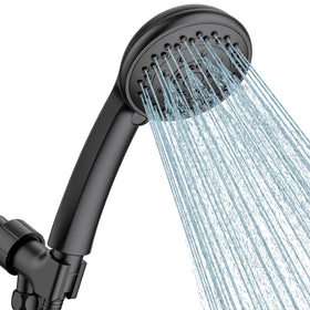 Rainparty high pressure shower head front view with five spray modes for versatile showers.