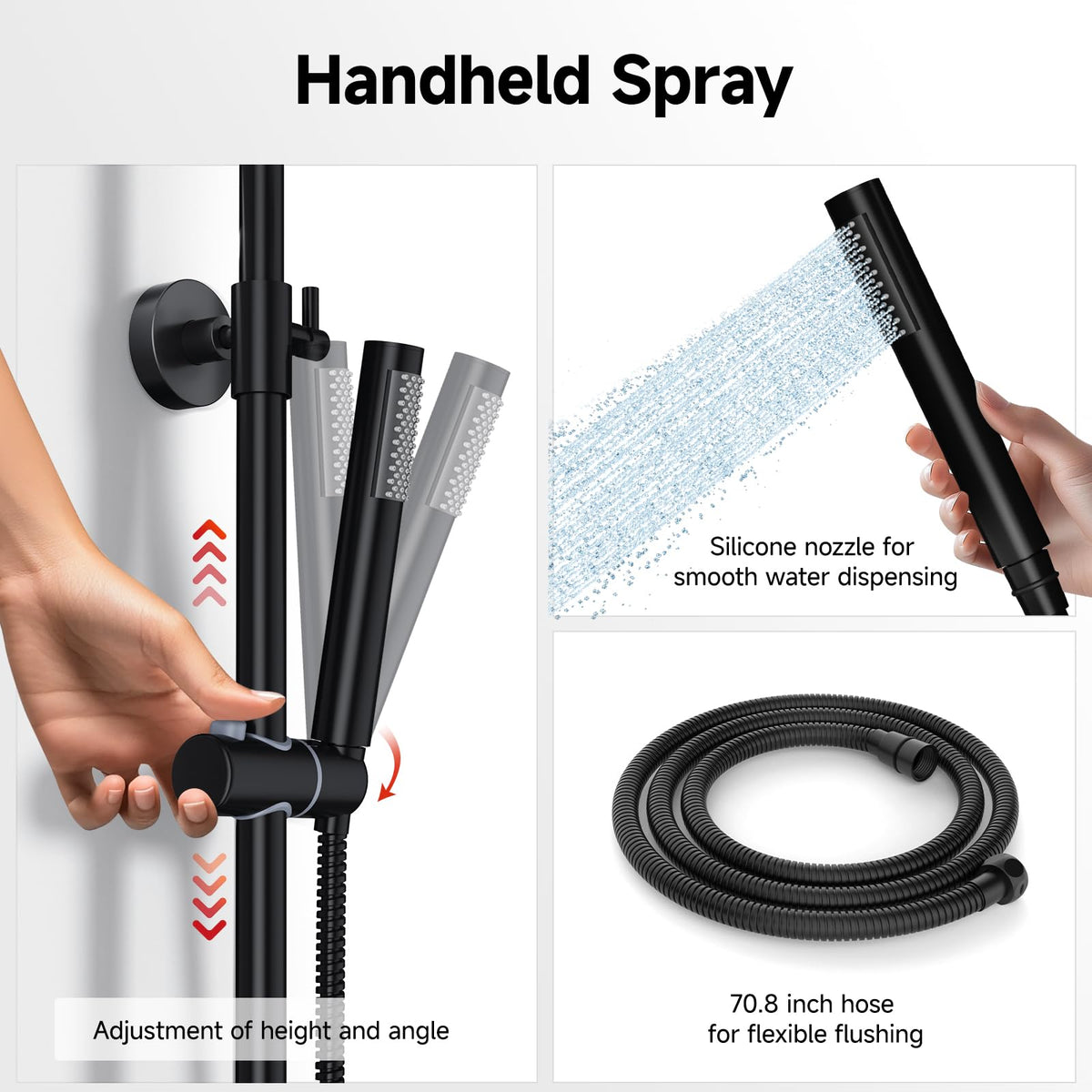 Rainsworth easy switch between rain head and handheld sprayer