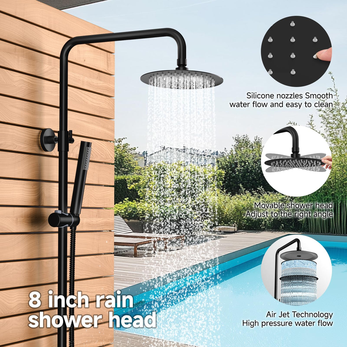 Rainsworth 70.8-inch shower hose provides extended reach for outdoor cleaning