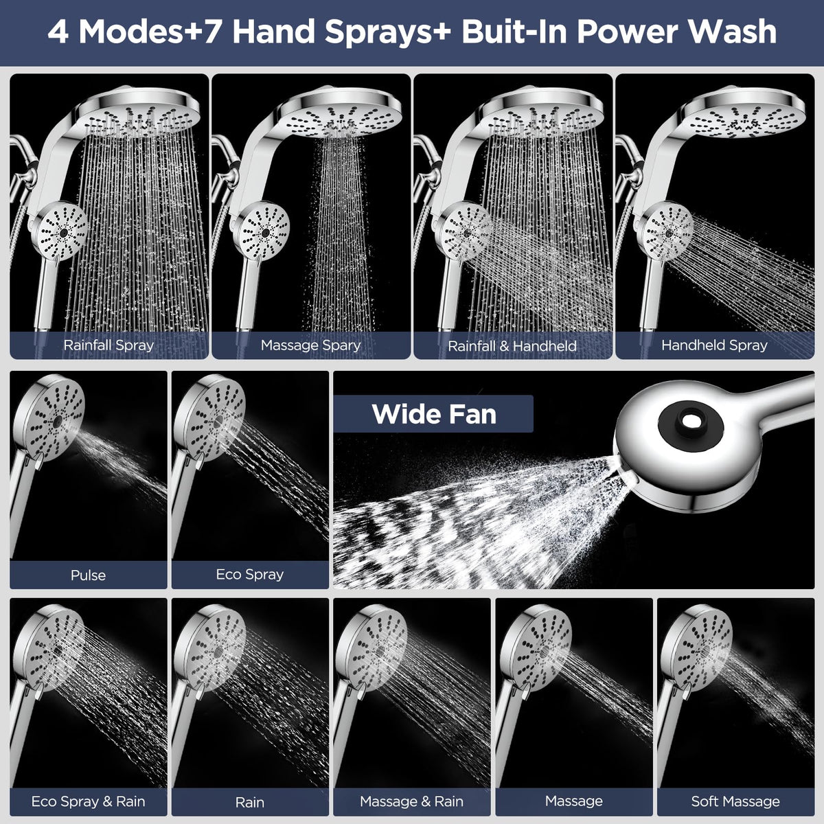 RAINVISTA all-in-one shower system reduces leaks and simplifies installation for a tidy space.