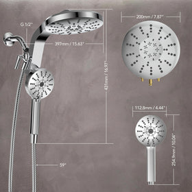 RAINVISTA modern-chrome design and ergonomic handle elevate bathroom aesthetics.