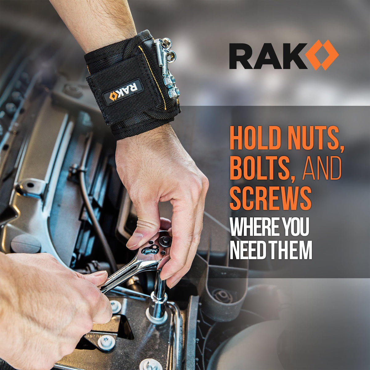 Gift-ready packaging for the RAK magnetic wristband