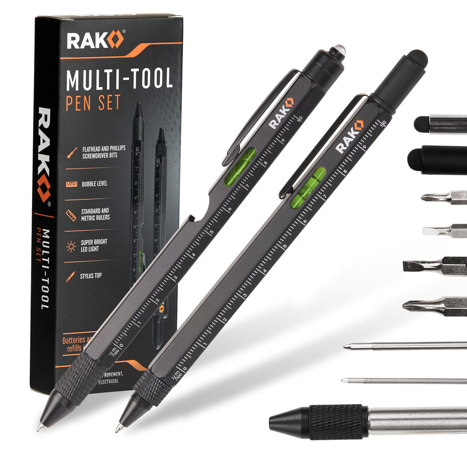 RAK Multitool Pen LED-light image showing portable quick-solution capability.