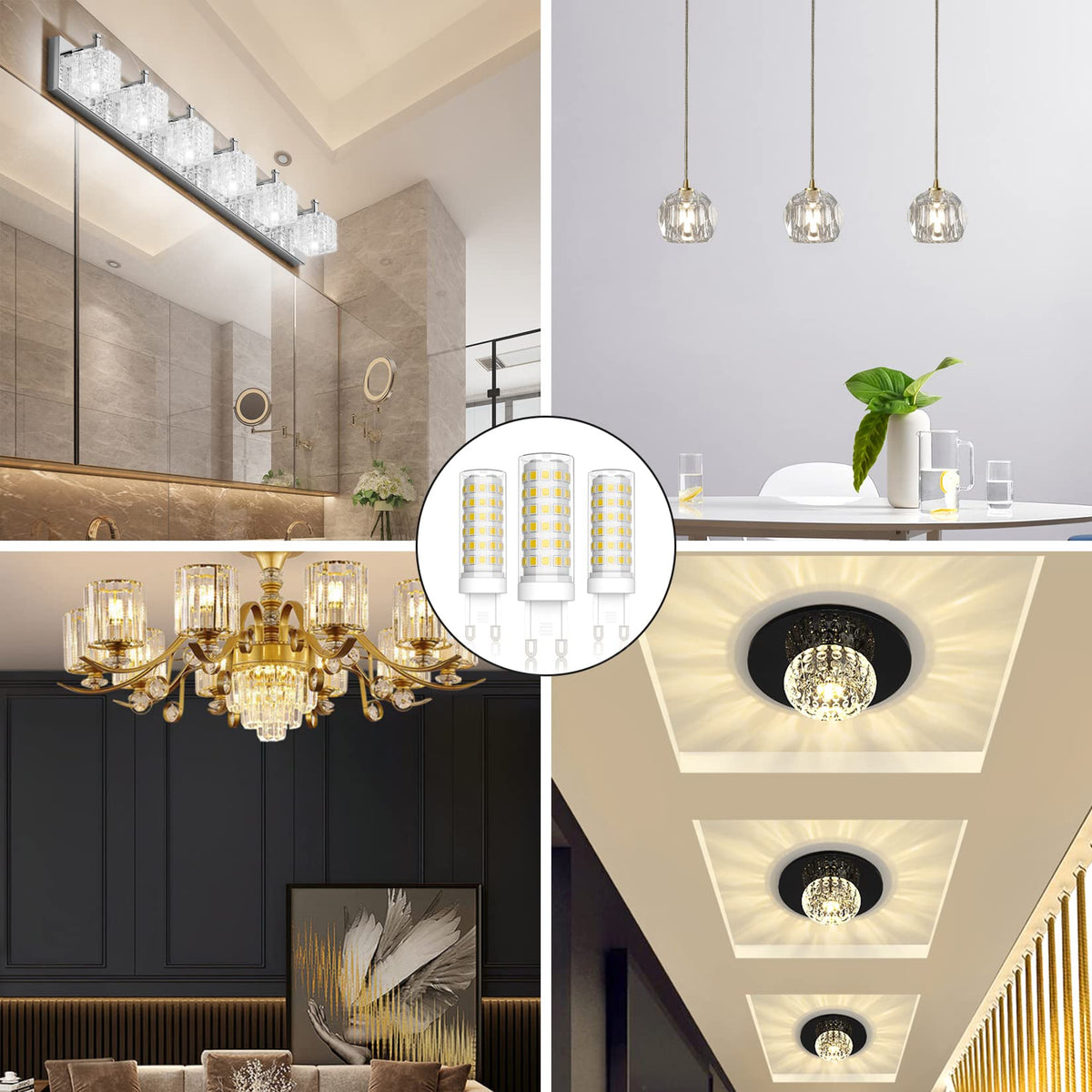 Ralbay wide-angle 360° light spread for living area or bedside lamps.