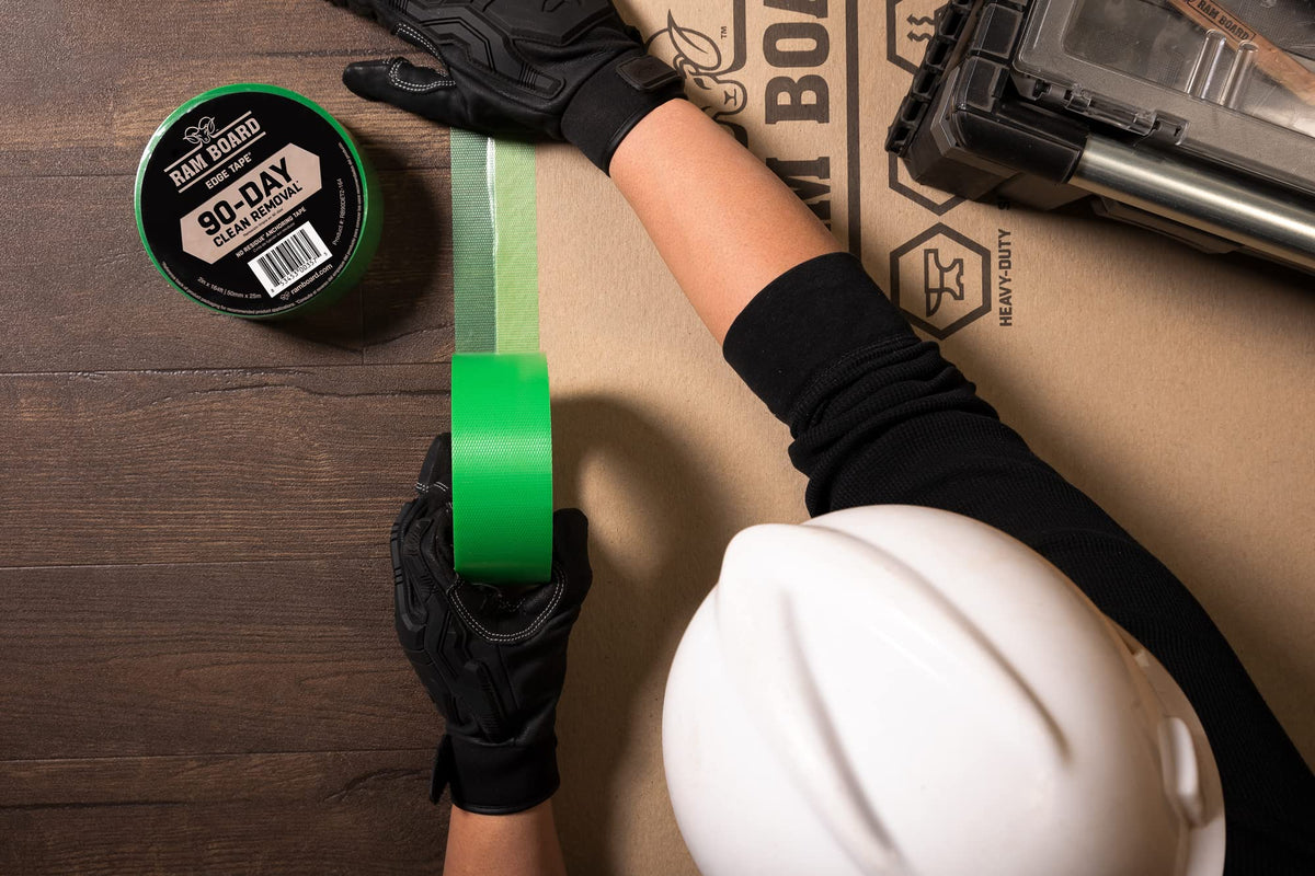 Ram Board Edge Tape supports quick setups on renovation projects.