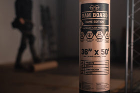 Ram Board Home Edition vapor cure technology keeps floors breathing under protection.